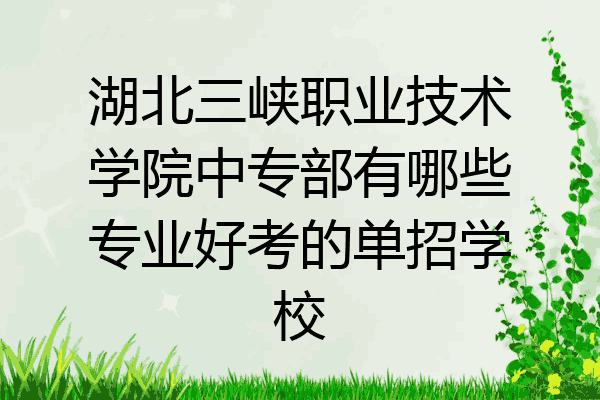 湖北三峡职业技术学院中专部有哪些专业好考的单招学校