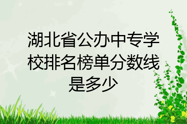 湖北省公办中专学校排名榜单分数线是多少