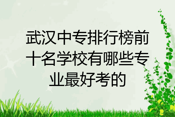 武汉中专排行榜前十名学校有哪些专业最好考的