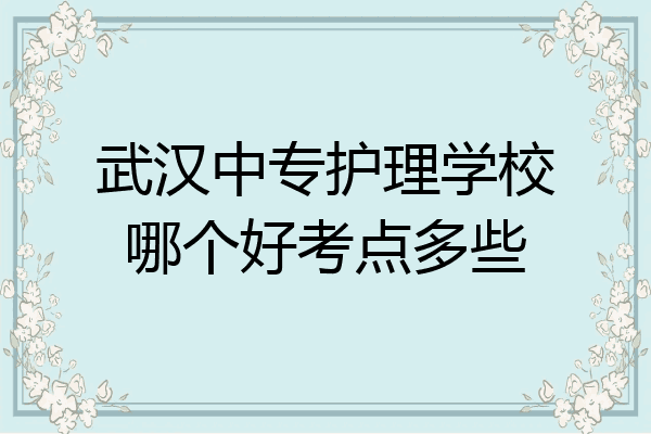 武汉中专护理学校哪个好考点多些