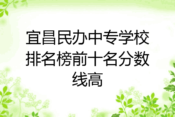 宜昌民办中专学校排名榜前十名分数线高