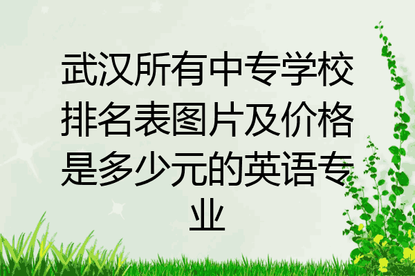 武汉所有中专学校排名表图片及价格是多少元的英语专业