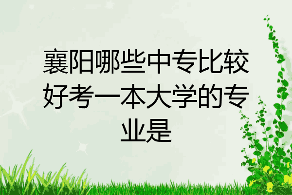 襄阳哪些中专比较好考一本大学的专业是