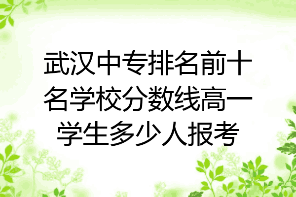 武汉中专排名前十名学校分数线高一学生多少人报考