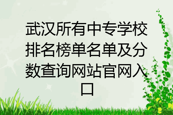 武汉所有中专学校排名榜单名单及分数查询网站官网入口