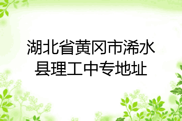 湖北省黄冈市浠水县理工中专地址