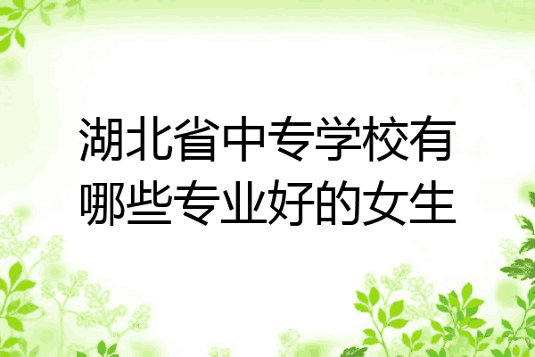 湖北省中专学校有哪些专业好的女生