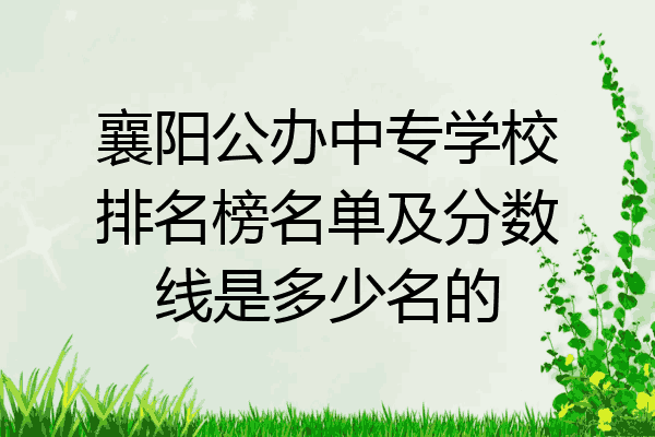 襄阳公办中专学校排名榜名单及分数线是多少名的