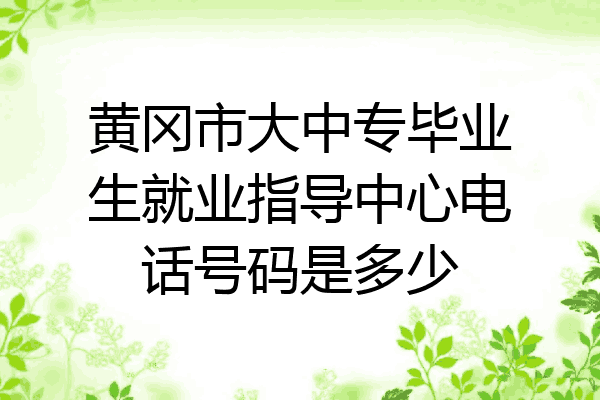 黄冈市大中专毕业生就业指导中心电话号码是多少