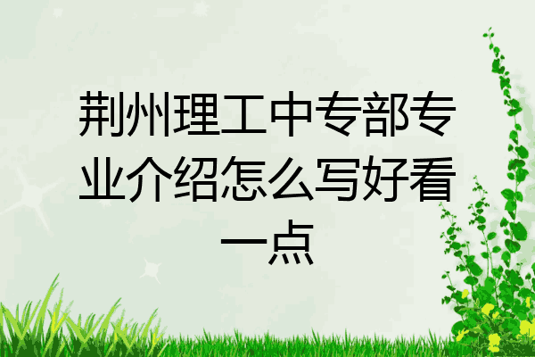 荆州理工中专部专业介绍怎么写好看一点