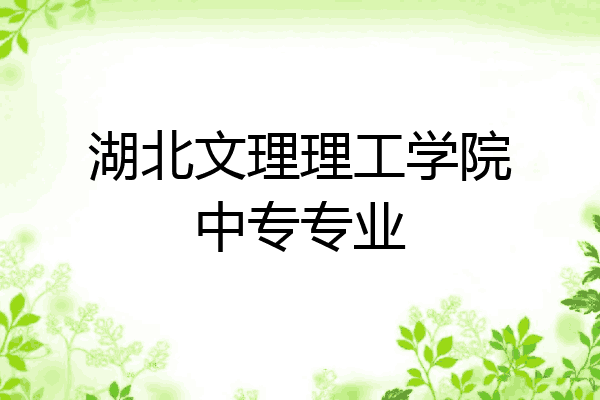 湖北文理理工学院中专专业