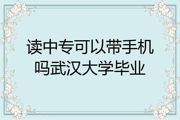 读中专可以带手机吗武汉大学毕业