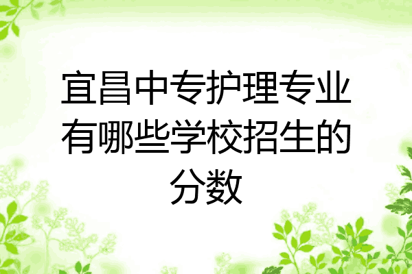 宜昌中专护理专业有哪些学校招生的分数