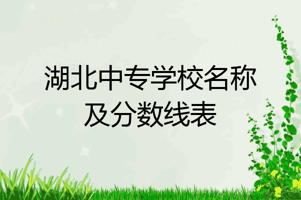 湖北中专学校名称及分数线表