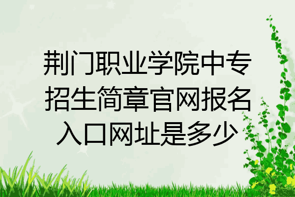 荆门职业学院中专招生简章官网报名入口网址是多少