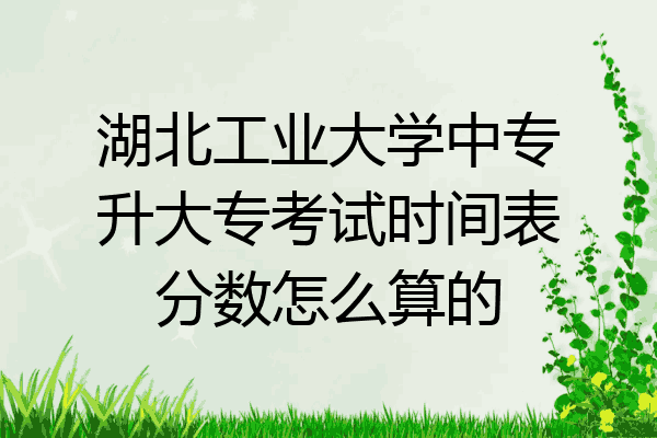 湖北工业大学中专升大专考试时间表分数怎么算的