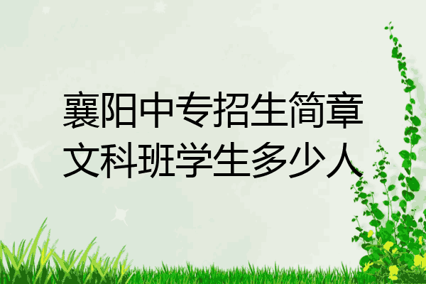 襄阳中专招生简章文科班学生多少人