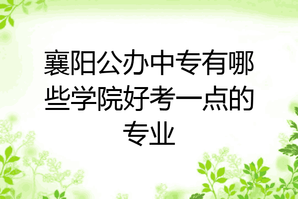 襄阳公办中专有哪些学院好考一点的专业