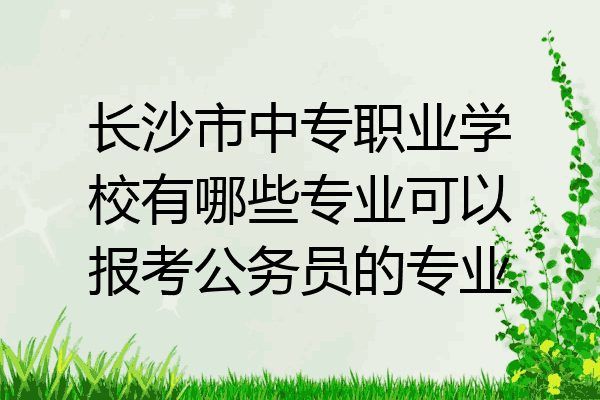 长沙市中专职业学校有哪些专业可以报考公务员的专业