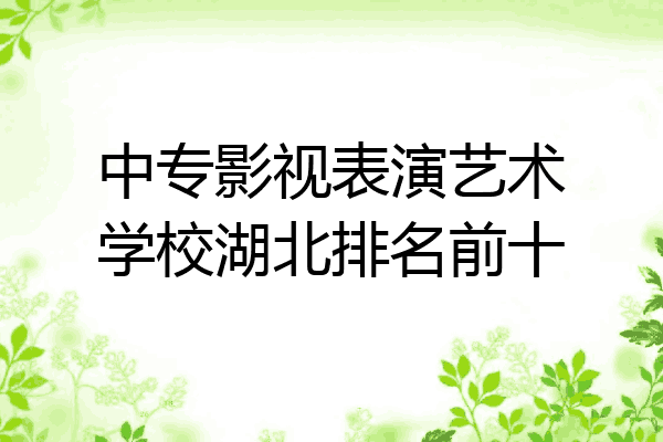 中专影视表演艺术学校湖北排名前十