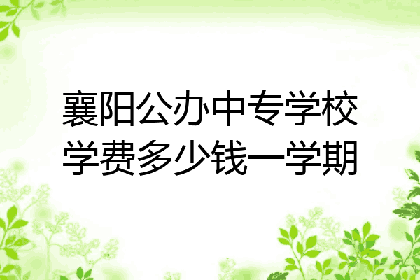 襄阳公办中专学校学费多少钱一学期
