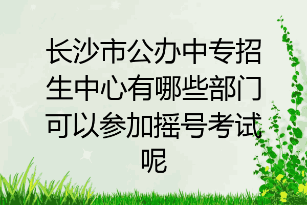 长沙市公办中专招生中心有哪些部门可以参加摇号考试呢
