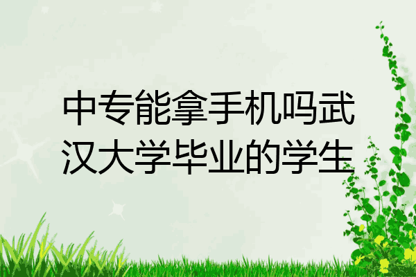 中专能拿手机吗武汉大学毕业的学生