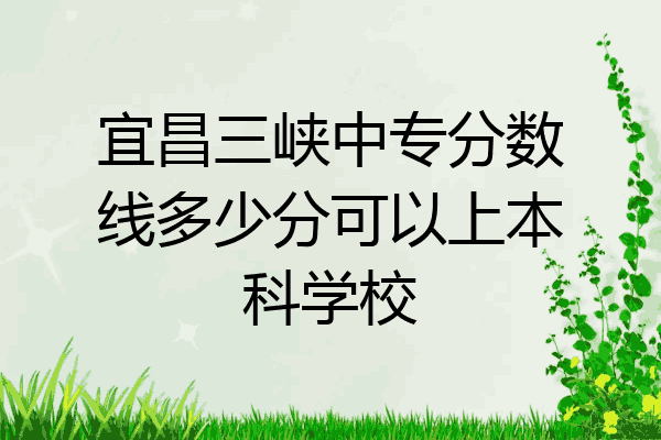 宜昌三峡中专分数线多少分可以上本科学校