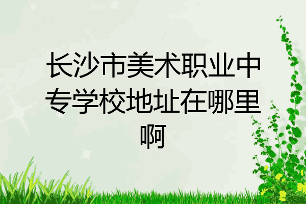 长沙市美术职业中专学校地址在哪里啊