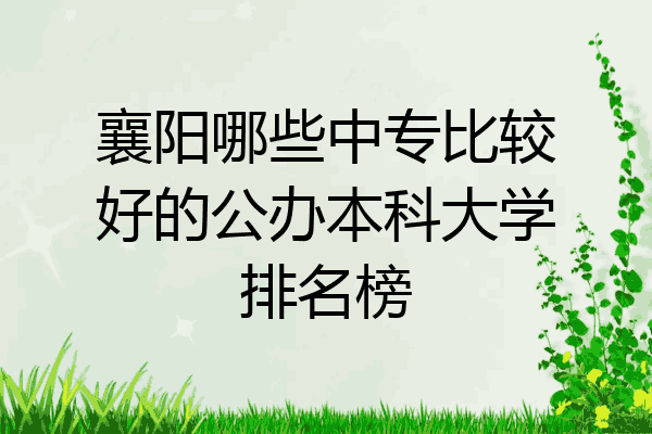 襄阳哪些中专比较好的公办本科大学排名榜