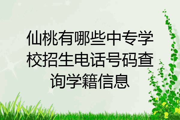 仙桃有哪些中专学校招生电话号码查询学籍信息