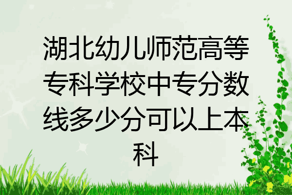 湖北幼儿师范高等专科学校中专分数线多少分可以上本科