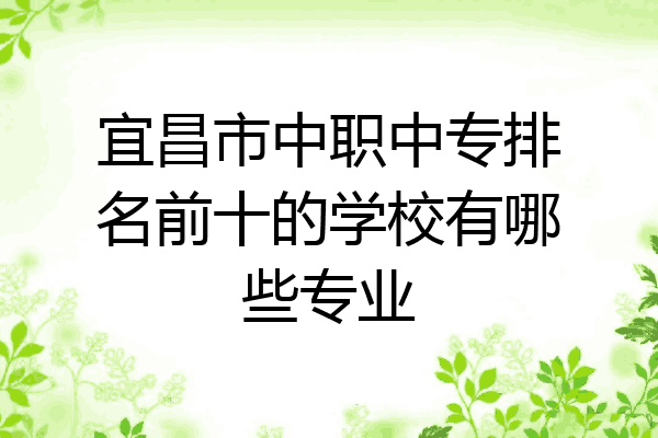 宜昌市中职中专排名前十的学校有哪些专业