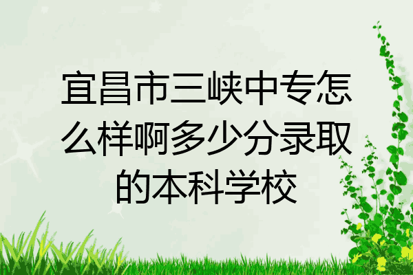 宜昌市三峡中专怎么样啊多少分录取的本科学校