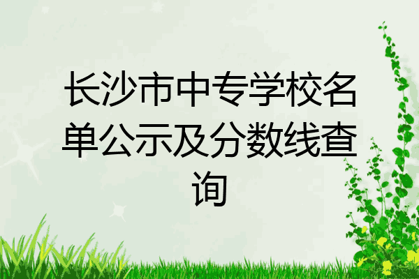 长沙市中专学校名单公示及分数线查询
