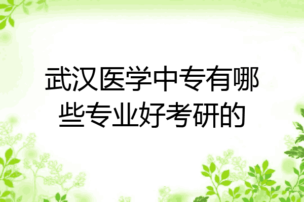 武汉医学中专有哪些专业好考研的
