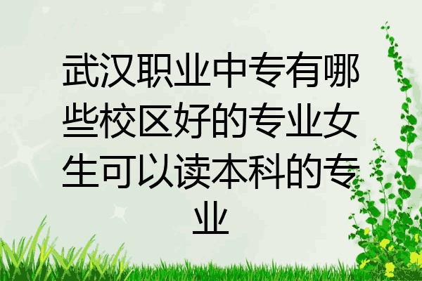 武汉职业中专有哪些校区好的专业女生可以读本科的专业