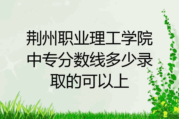 荆州职业理工学院中专分数线多少录取的可以上