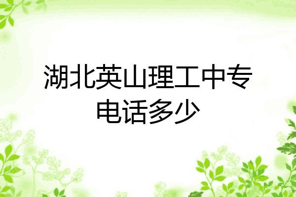 湖北英山理工中专电话多少