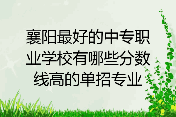 襄阳最好的中专职业学校有哪些分数线高的单招专业