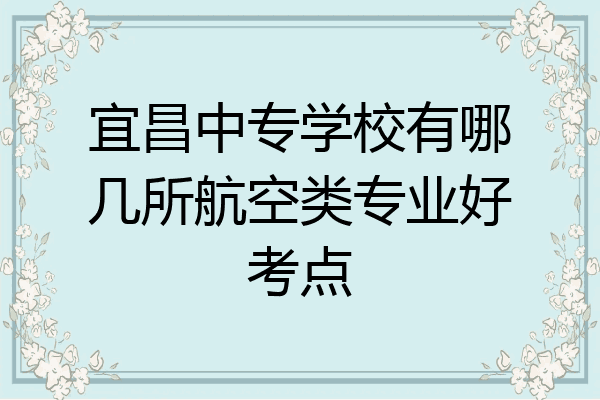 宜昌中专学校有哪几所航空类专业好考点