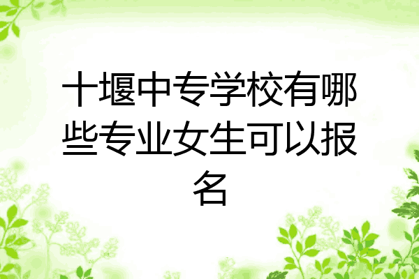 十堰中专学校有哪些专业女生可以报名