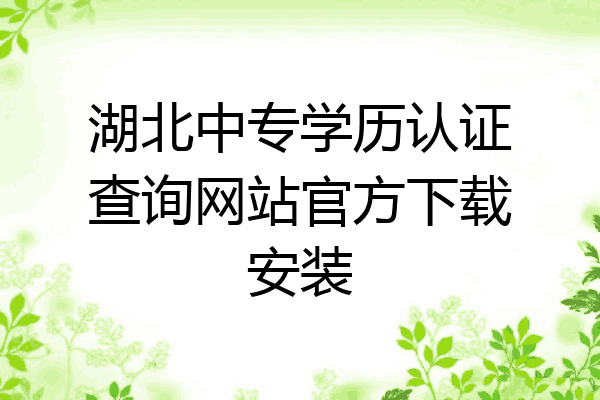 湖北中专学历认证查询网站官方下载安装