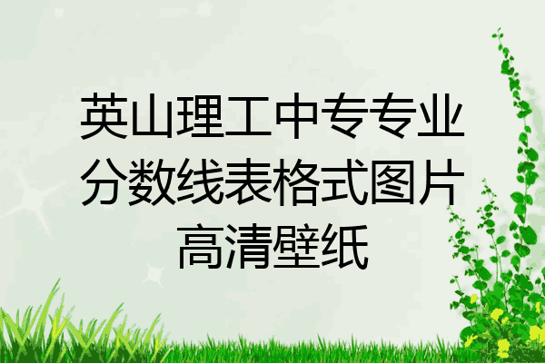 英山理工中专专业分数线表格式图片高清壁纸