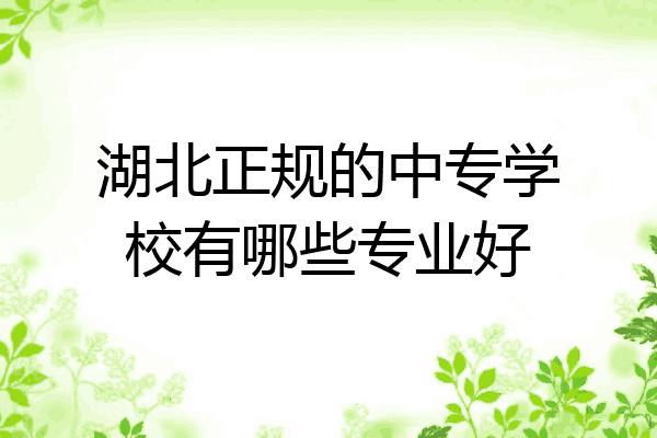 湖北正规的中专学校有哪些专业好