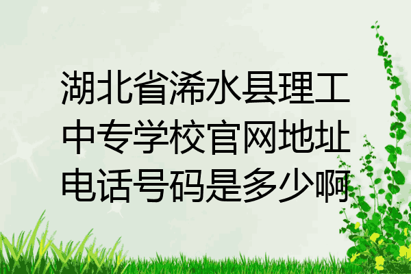 湖北省浠水县理工中专学校官网地址电话号码是多少啊