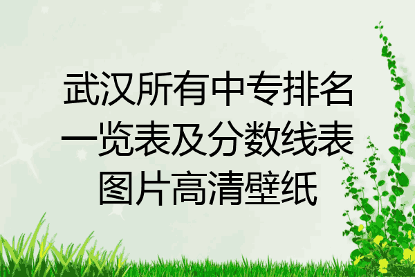 武汉所有中专排名一览表及分数线表图片高清壁纸