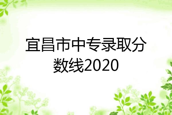 宜昌市中专录取分数线2020