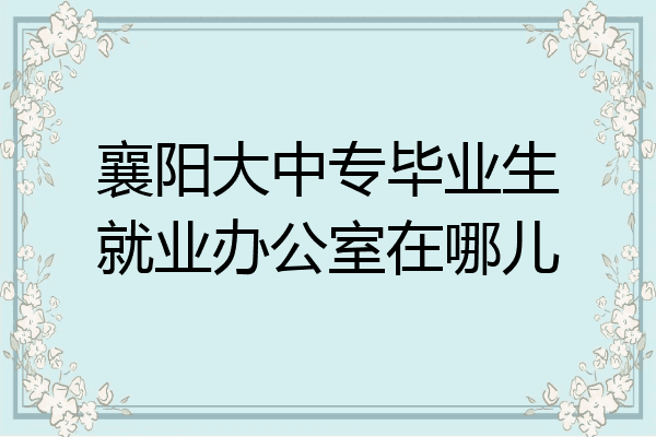 襄阳大中专毕业生就业办公室在哪儿