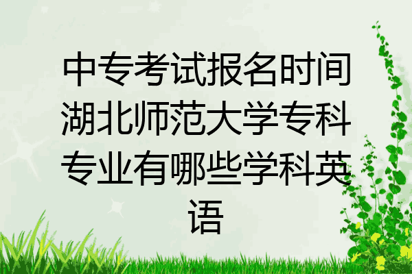 中专考试报名时间湖北师范大学专科专业有哪些学科英语